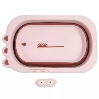 Детская ванночка большой емкости устойчивая поддержка предотвращает скольжение складная ванна размер L розовый розовый