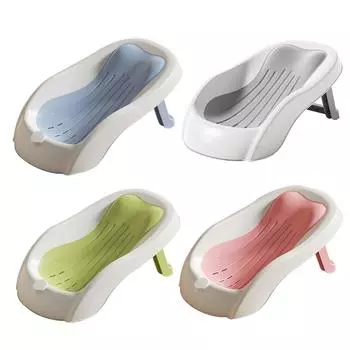 Детская ванночка с нескользящим регулируемым углом наклона PP TPE сиденье для ванны для новорожденных для путешествий домой Gray