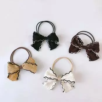 Детская веревка для волос для девочек, детская повязка на голову, милый бант, головной убор чёрный