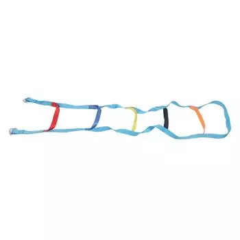 Детская веревочная лестница 6,6 футов 6 ступеней красочная веревочная лестница для скалолазания полиэстер анти-падение для детской площадки дерево