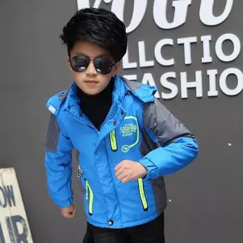 Детская верхняя одежда, теплое пальто, спортивная одежда, водонепроницаемые ветрозащитные утепленные куртки для мальчиков и девочек 170cm красный