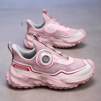 Детская весенне-летняя новая детская обувь Детская спортивная обувь для мальчиков и девочек сетчатые дышащие кроссовки для бега Size28 ,Foot Length17.5cm чёрный