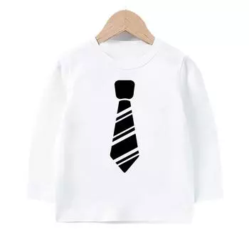 Детская весенне-осенняя футболка с длинными рукавами и принтом для мальчиков, нижний топ с принтом, детская милая рубашка 2T(90)