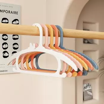 Детская вешалка для одежды, противоскользящая, в стиле пингвина, детская вешалка для одежды, бесшовная вешалка для одежды для маленьких детей, 10 шт. 10pcs белый