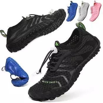 Детская водная обувь Детская аква-обувь Дренажные пляжные спортивные сандалии Быстросохнущие плавание босиком Кроссовки для катания на лодках, дайвинга и серфинга 29 чёрный