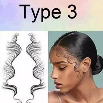 Детская водонепроницаемая и прочная женская временная татуировка на линии роста волос