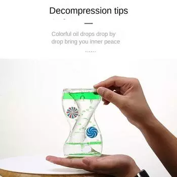 Детская вращающаяся ветряная мельница, песочные часы, двойное колесо, бутылка для капель масла, таймер для жидкости, песочные часы для жидкости