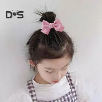 Детская заколка для волос, милая, привлекательная, элегантная, очаровательная, удобная, легкая, в стиле принцессы, заколка для волос с бантом для девочек, аксессуары, повседневная одежда L