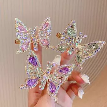 Детская заколка для волос с бантом и подвижной объемной заколкой для волос, головной убор с кисточками для девочек