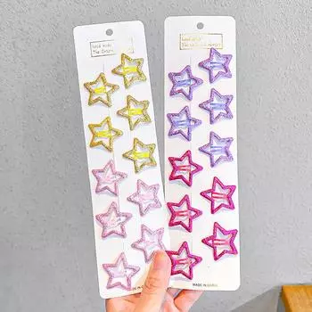 Детская заколка для волос со звездой, заколка для девочек, аксессуары для волос Bb