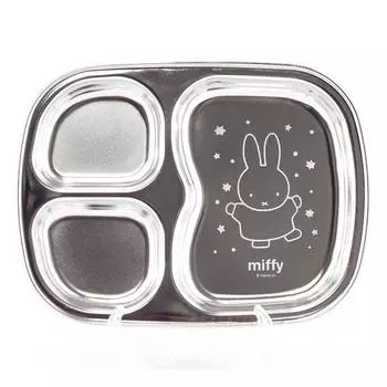 Детская закусочная тарелка Miffy из нержавеющей стали, 3 шт., 1 шт., один предмет, популярные корейские товары для родителей