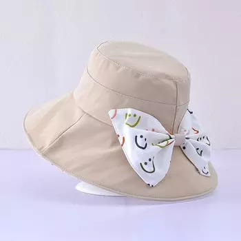 Детская защита от солнца Летняя детская панама Рыбака Уличная Весенне-летняя Защищающая от солнца Панама-ведро Хлопковая Летняя для девочки 1019 Khakis