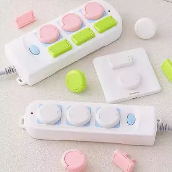 Детская защита от ударов, защитная крышка для розетки, защитный кожух для детской розетки, изолированный блок питания, защитный разъем для защиты детей, безопасная вилка 2 plugs белый