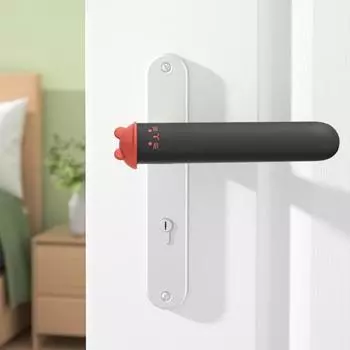 Детская защитная дверная ручка, чехол с рисунком кота, силиконовая дверная ручка, перчатки, шумоподавление, защита от столкновений, настенная защита серый
