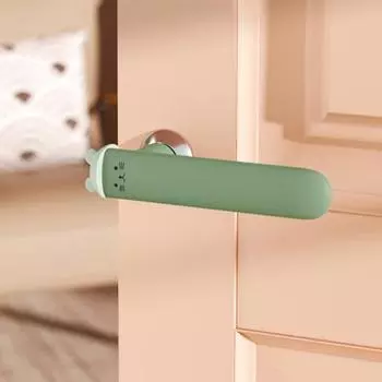 Детская защитная дверная ручка, чехол с рисунком кота, силиконовая дверная ручка, перчатки, шумоподавление, защита от столкновений, настенная защита серый