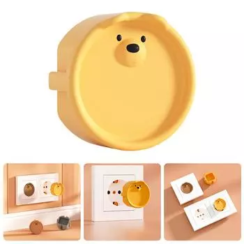 Детская защитная крышка для розетки, силиконовая защита от удара током, защитные колпачки для розеток 39 мм для розеток европейского стандарта жёлтый