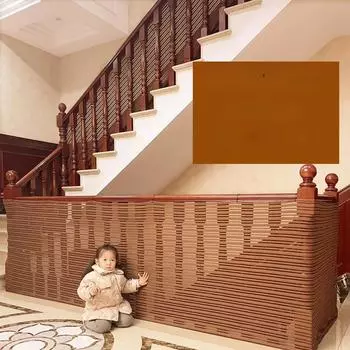 Детская защитная сетка для лестницы, прочная защитная сетка для безопасности детей, многоцелевая защитная сетка для перил, ограждение палубы, мелкая сетка для балконных лестниц 100x80cm бежевый