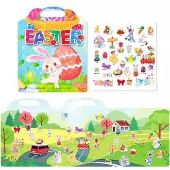 Детская желейная тихая книга «сделай сам», Пасхальная, все более мудрая, просветляющая книга для родителей и детей, воскресение, кролик, карнавал, желейная наклейка, книга