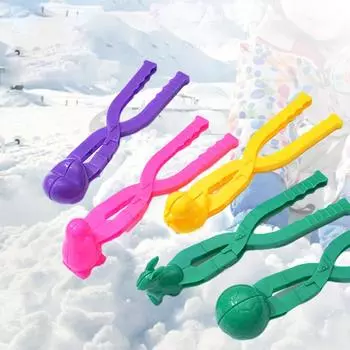 Детская зимняя игрушка для улицы, зажим для изготовления снежков для детей и взрослых, креативное сердце, снежинка, утка, форма для снега, инструмент для создания песка