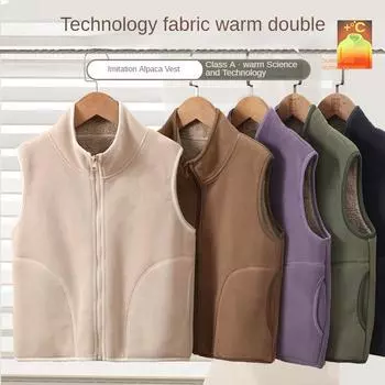 Детская зимняя куртка 2024 года, флисовая, толстая, теплая, для подростков, мальчиков и девочек, жилет, осенняя верхняя одежда, повседневные пальто, жилеты для детей 15, 16, 17 лет 110cm