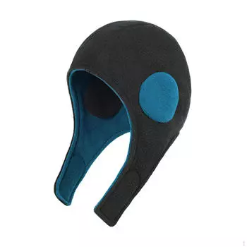 Детская зимняя шапка для детей, детская шапка-ушанка из полиэстера для катания на лыжах Black