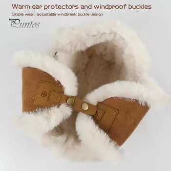 Детская зимняя шапка-перчатки с искусственным мехом, утолщенная, полная защита, термоизоляция, защита от ветра, холодная погода, катание на лыжах, катание на коньках, варежки унисекс, головной убор C