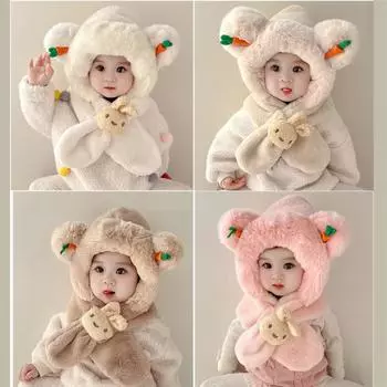 Детская зимняя шапка, зимняя шапка для малышей, зимняя шапка для девочек и мальчиков, детская зимняя шапка, шарф, ушанка, толстовка с капюшоном, шарфы, шапки carrot rabbit