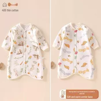 Детская зимняя стеганая спальная пижама-мешок - теплая ночная рубашка для мальчиков и девочек Size 100