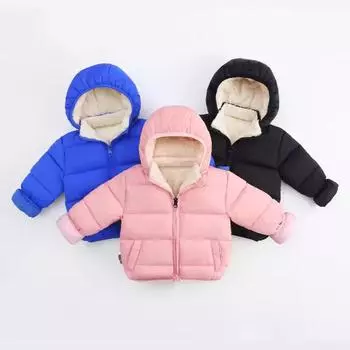 Детская зимняя утепленная куртка с подкладкой и утолщением, свободная верхняя одежда для отдыха с короткими рукавами 140
