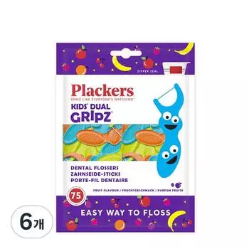 Детская зубная нить Flackers, 75 шт., 6 шт.