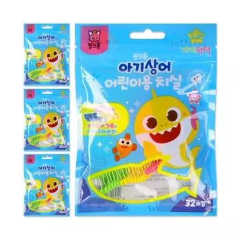 Детская зубная нить Pinkfong, 4 шт., 32 шт.