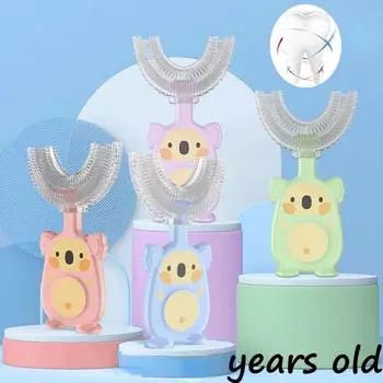 Детская зубная щетка, детская щетка для ухода за полостью рта, мягкие силиконовые прорезыватели, детская зубная щетка синий