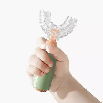 Детская зубная щетка Детская U-образная ручная зубная щетка Силиконовая зубная щетка с мягкой щетиной for 1-8Y