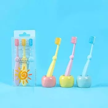 Детская зубная щетка Macarone Soft Hair Baby Toothbrush, 3 упаковки, для детей 2–6 лет