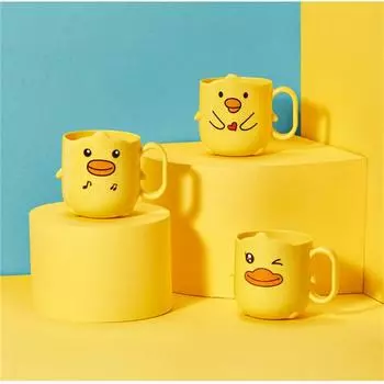 Детская зубная щетка, милый маленький утенок, пластиковый стаканчик для полоскания рта, устойчивый к падениям, легко моется, утолщенный, прочный, бытовая вода, стаканчики