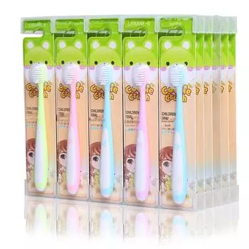 Детская зубная щетка с мягкой щетиной с рисунком для детей от 1 до 8 лет 30 brushes/box, 10 boxes