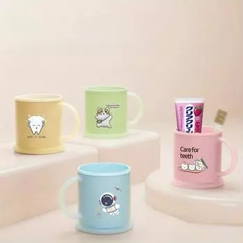 Детская зубная щетка, забавная мультяшная щетка для полоскания рта, детский ополаскиватель для полости рта, устойчивый к падениям и высоким температурам 200ml синий