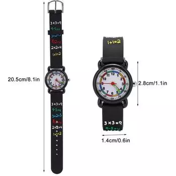 Детские 3D-мультяшные водонепроницаемые часы, маленькие обучающие наручные часы для студентов и девочек