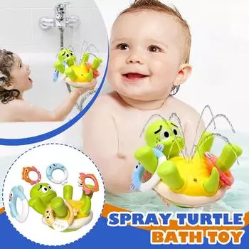 Детские электрические игрушки-распылители для спиннинга Черепашка-петля Игрушки для ванной комнаты One Size