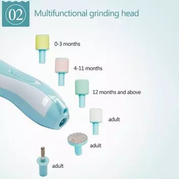 Детские электрические щипчики для ногтей, сменная шлифовальная головка для полировки ногтей для новорожденных, аксессуары для полировки ногтей для младенцев, 3 шт. в упаковке