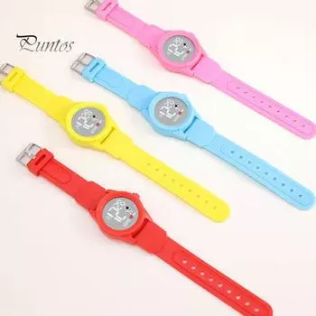 Детские электронные часы, регулируемый экран с большим шрифтом, точный хронометраж, умные наручные часы для студентов красный