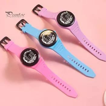 Детские электронные часы с большим циферблатом, высокой точностью, регулируемым ремешком, водонепроницаемые цифровые спортивные часы для студентов озеро синий