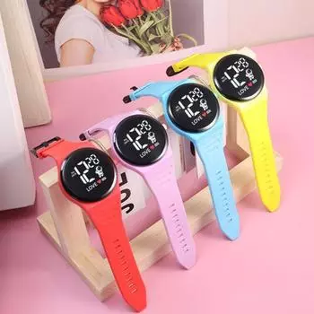 Детские электронные часы с большим циферблатом, высокой точностью, регулируемым ремешком, водонепроницаемые цифровые спортивные часы для