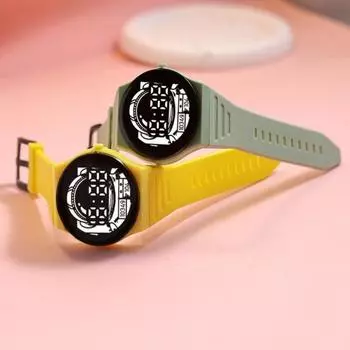 Детские электронные часы с большим циферблатом, высокой точностью, регулируемым ремешком, водонепроницаемые цифровые спортивные часы для студентов