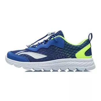 Детские амортизирующие дышащие легкие кроссовки с низким верхом Li Ning детские кроссовки сине-зеленого цвета YKFR024-5 34