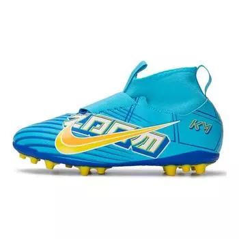 Детские амортизирующие и прочные бутсы Nike Zoom Mercurial Superfly 9 Academy KM AG, синие DO9791-400 32