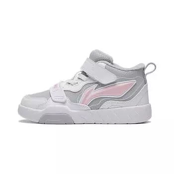 Детские амортизирующие кроссовки Li Ning Anti-Kick Mid Top, детские кроссовки, белые, розовые, серые YKNT126-22 26