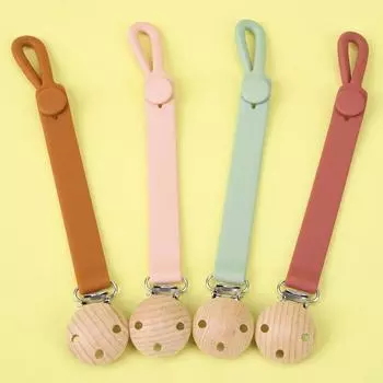 Детские анти-падающие цепочные зажимы для пустышек Силиконовые бусины Младенческая соска Успокаивающая пустышка Цепочные зажимы Держатель для пустышки Зажим для соски