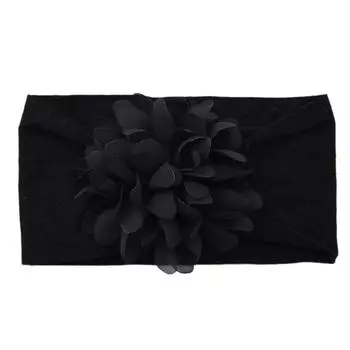 Детские аксессуары для волос, нейлоновый головной убор, детская большая шифоновая повязка на голову с цветком, мягкая детская повязка на голову, чулки, повязка на голову