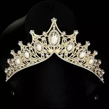 Детские аксессуары, повязка на голову для вечеринки, дня рождения, тиара принцессы со стразами, цветочная корона